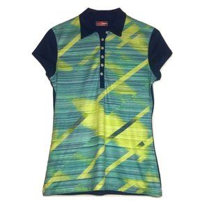 Women's Grand Slam Polo Golf Shirt - Blue/Yellow